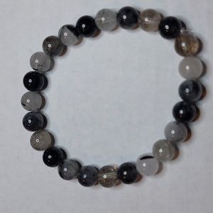 Rutilated Quartz round stone beaded bracelet #2